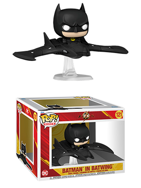 Funko POP #121 Rides Flash 2023 Movie Batman in Batwing Figure